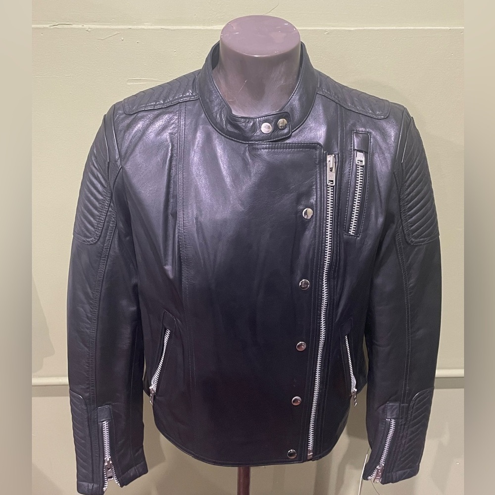 First Classic women jacket black lambskin biker